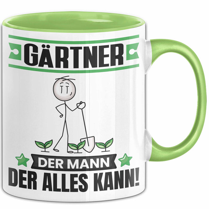 Gärtner Tasse Geschenk für Gärtner Der Mann Der Alles Kann Geschenkidee zum Geburtstag Grün Trendation