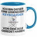 Keyboarder Geschenk Tasse Lustige Geschenkidee Geburtstag für Keyboarder Ich Bin Dieser Legendäre Keyboarder Von Dem Alle Geredet Haben Kaffee-Becher Blau Trendation