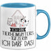 Geschenk für Tierheimunterstützerin Tasse Lustige Geschenkidee Geburtstag Ich Bin Tierheimunterstützerin Ich Darf Das Blau Trendation