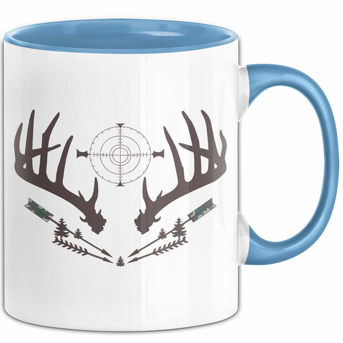 Jäger Tasse Geschenkidee Naturbursche Lustiger Spruch Geschenkidee Lustig Blau Trendation