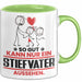 Stiefvater Geschenk Tasse So Gut Kann Nur Ein Stiefvater Aussehen Geschenkidee Kaffee-Becher Grün Trendation