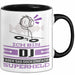 DJ Geschenk Tasse Ich Bin DJ Aber Sag Doch Einfach Superheld Lustige Geschenkdiee für DJ Kaffee-Becher Schwarz Trendation