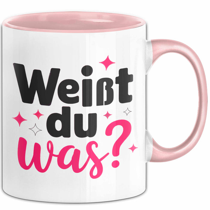 Big Sister Ältere Geschwister Schwestern Tasse Becher Geschenk Lustige Geschenkidee Spruch Weißt Du Was Rosa Trendation