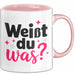 Big Sister Ältere Geschwister Schwestern Tasse Becher Geschenk Lustige Geschenkidee Spruch Weißt Du Was Rosa Trendation