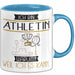 Athletin Tasse Geschenk Ich Bin Athletin Warum Weil Ich Es Kann Geschenkidee Geburtstag Blau Trendation