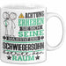 Schwiegersohn Geschenk Tasse Lustiger Spruch Erheben Sie Sich Der Schwiegersohn Betritt den Raum Weiß Trendation