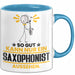 Saxophonist Geschenk Tasse So Gut Kann Nur Ein Saxophonist Aussehen Geschenkidee Kaffee-Becher Blau Trendation
