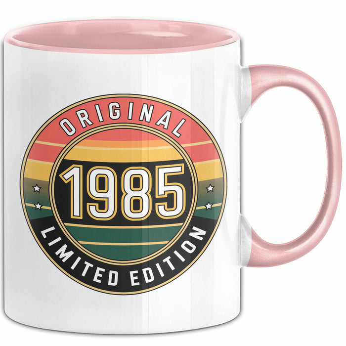 40 Geburtstag Party Tasse Geschenk Lustige Geschenkidee Spruch Original 1985 Limitierte Edition Rosa Trendation