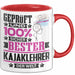 Kajaklehrer Geschenk Lustiger Spruch für Kajaklehrer Geschenkidee Bester Kajaklehrer Der Welt Rot Trendation
