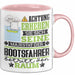 Bootsfahrer Geschenk Tasse Lustiger Spruch Erheben Sie Sich Der Bootsfahrer Betritt den Raum Rosa Trendation