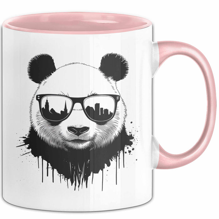 Panda Mit Sonnenbrille Tasse Geschenk Lustige Geschenkidee Spruch Rosa Trendation