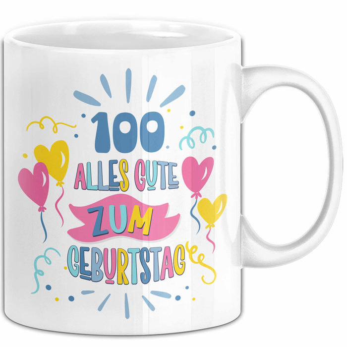 100. Geburtstag Tasse Geschenk Männer Frauen Lustig Alles Gute Zum Geburtstag 100er Geburtstags Grüße Geschenkidee Weiß Trendation