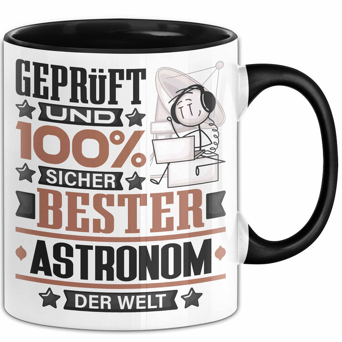 Astronom Geschenk Lustiger Spruch für Astronom Geschenkidee Bester Astronom Der Welt Schwarz Trendation