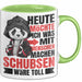 Humor Tasse Geschenk Panda Heute Möchte Ich Was Mit Menschen Machen Schubsen Wäre Toll Grün Trendation