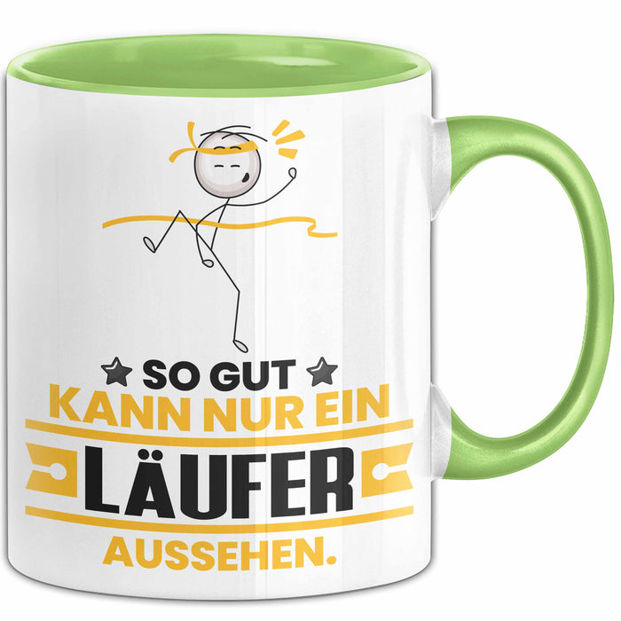 Läufer Geschenk Tasse So Gut Kann Nur Ein Läufer Aussehen Geschenkidee Kaffee-Becher Grün Trendation