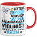 Violinist Geschenk Tasse Lustiger Spruch Erheben Sie Sich Der Violinist Betritt den Raum Rot Trendation