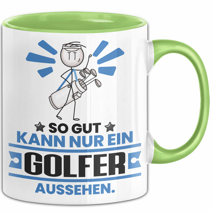 Golfer Geschenk Tasse So Gut Kann Nur Ein Golfer Aussehen Geschenkidee Kaffee-Becher Grün Trendation