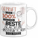 Beste Slackline-Instruktorin Der Welt Tasse Geschenk für Eine Slackline-Instruktorin Geprüft Und Sicher Geschenkidee Geburtstag Weihnachten Weiß Trendation