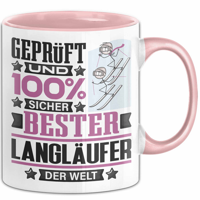 Langläufer Geschenk Lustiger Spruch für Langläufer Geschenkidee Bester Langläufer Der Welt Rosa Trendation