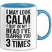 Sarkasmus Tasse Geschenk Slapped You 3 Times In My Head Geschenkidee Lustig Blau Trendation