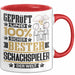 Schachspieler Geschenk Lustiger Spruch für Schachspieler Geschenkidee Bester Schachspieler Der Welt Rot Trendation