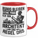 Architekt Tasse Geschenk Ruhig Bleiben Ich Bin Architekt Und Regel Das Geschenkidee Rot Trendation