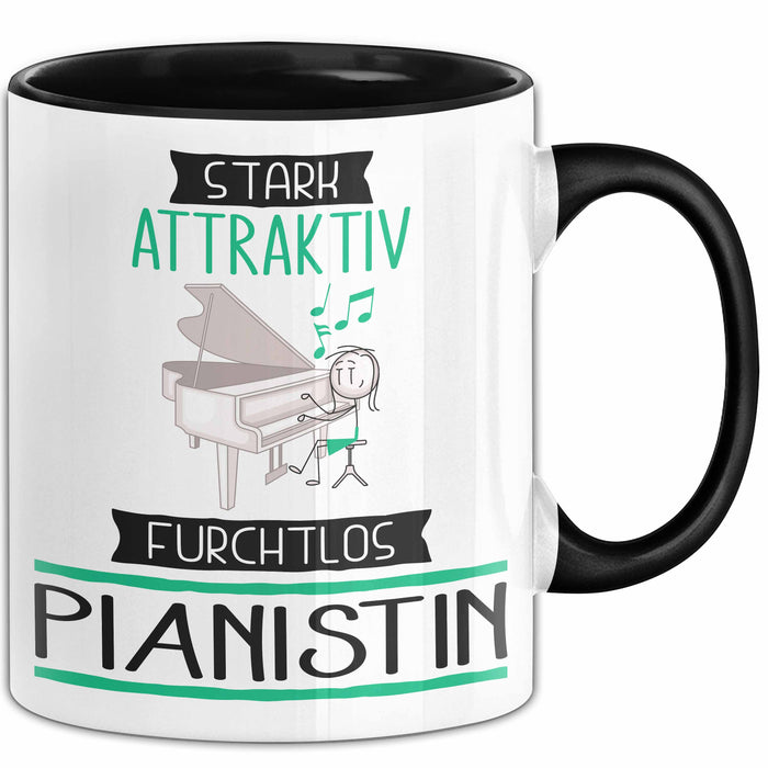 Pianistin Tasse Geschenk Becher Stark Attraktiv Furchtlos Pianistin Lustige Geschenkidee Trendation