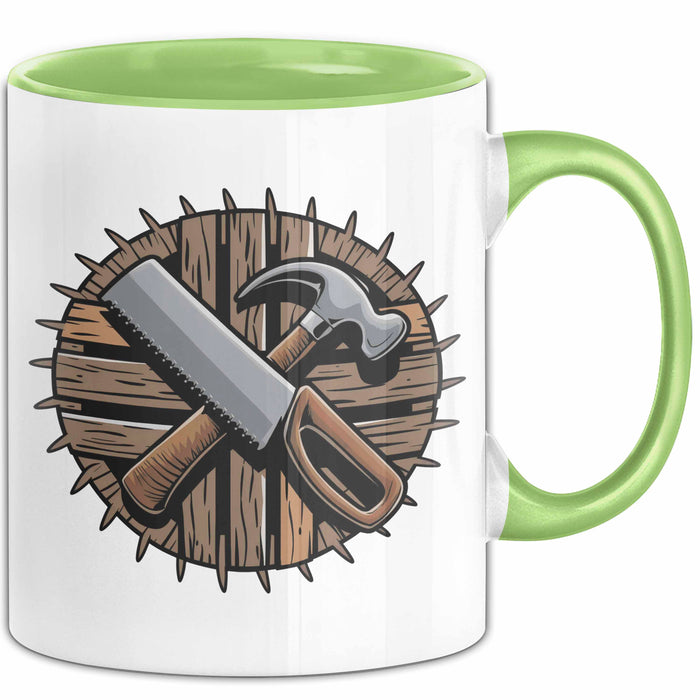 Zimmerer Tasse Geschenkidee Holzverarbeitung Experte Geschenkidee Lustig Grün Trendation