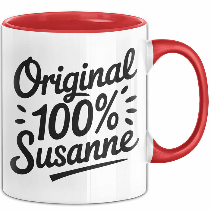 Susanne Tasse Geschenk Original 100% Susanne Geschenkidee Geburtstag Rot Trendation