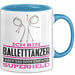 Balletttänzer Geschenk Tasse Ich Bin Balletttänzer Aber Sag Doch Einfach Superheld Lustige Geschenkdiee für Balletttänzer Kaffee-Becher Blau Trendation