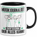 Musikjournalist Tasse Geschenk für Musikjournalist Der Mann Der Alles Kann Geschenkidee zum Geburtstag Schwarz Trendation