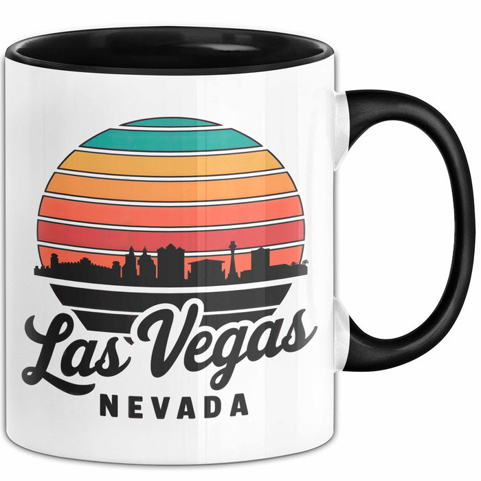 Las Vegas Nevada USA Tasse Geschenk Lustige Geschenkidee Spruch Schwarz Trendation