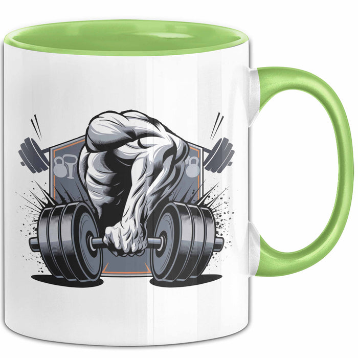 Fitness Enthusiast Tasse Geschenkidee für Fitnessliebhaber Grün Trendation