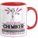 Chemiker Geschenk Tasse Ich Bin Chemiker Aber Sag Doch Einfach Superheld Lustige Geschenkdiee für Chemiker Kaffee-Becher Rot Trendation