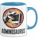 IT Informatiker Nerd Tasse Geschenk Adminosaurus Spruch Blau Trendation