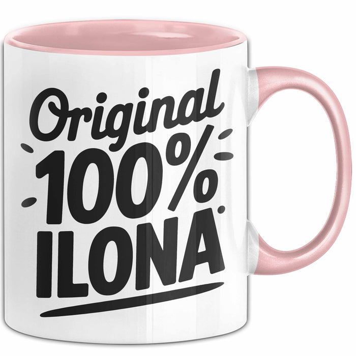 Ilona Tasse Geschenk Original 100% Ilona Geschenkidee Geburtstag Rosa Trendation