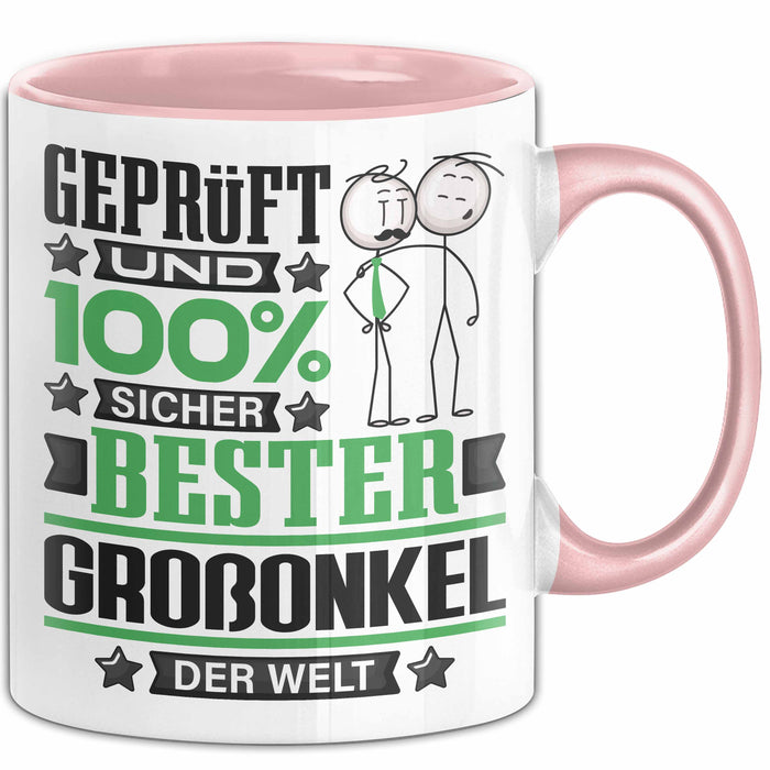 Großonkel Geschenk Lustiger Spruch für Großonkel Geschenkidee Bester Großonkel Der Welt Rosa Trendation