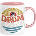 Drummer Schlagzeug-Spieler Geschenk Tasse Geschenkidee Kaffee-Becher Schlagzeuger Drum Bunte Grafik Rosa Trendation