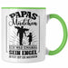 Weise Tasse Geschenk Spruch Papas Mädchen Ich War Einmal Sein Engel Jetzt Ist Er Meiner Geschenkidee Tochter Grün Trendation