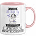 Elektronische Musikproduzentin Tasse Geschenk Becher Stark Attraktiv Furchtlos Elektronische Musikproduzentin Lustige Geschenkidee Rosa Trendation