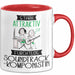 Soundtrack-Komponistin Tasse Geschenk Becher Stark Attraktiv Furchtlos Soundtrack-Komponistin Lustige Geschenkidee Rot Trendation