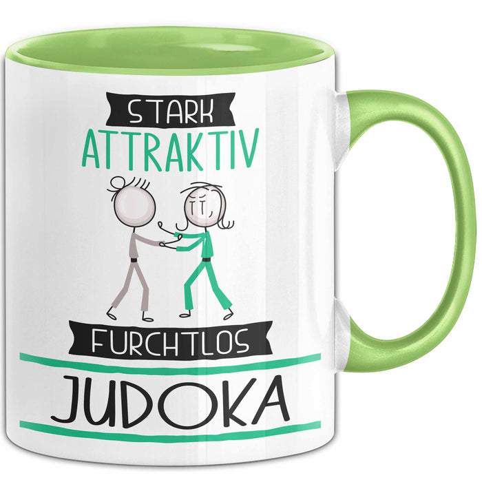 Judoka Tasse Geschenk Becher Stark Attraktiv Furchtlos Judoka Lustige Geschenkidee Grün Trendation