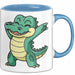 Dabendes Krokodil Tier Tasse Geschenk Lustige Geschenkidee Spruch Blau Trendation