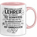 Unterricht Lehrer Wertschätzung Tasse Geschenk Lustige Geschenkidee Spruch Einen Wirklich Guten Lehrer Zu Finden Ist Schwierig Rosa Trendation