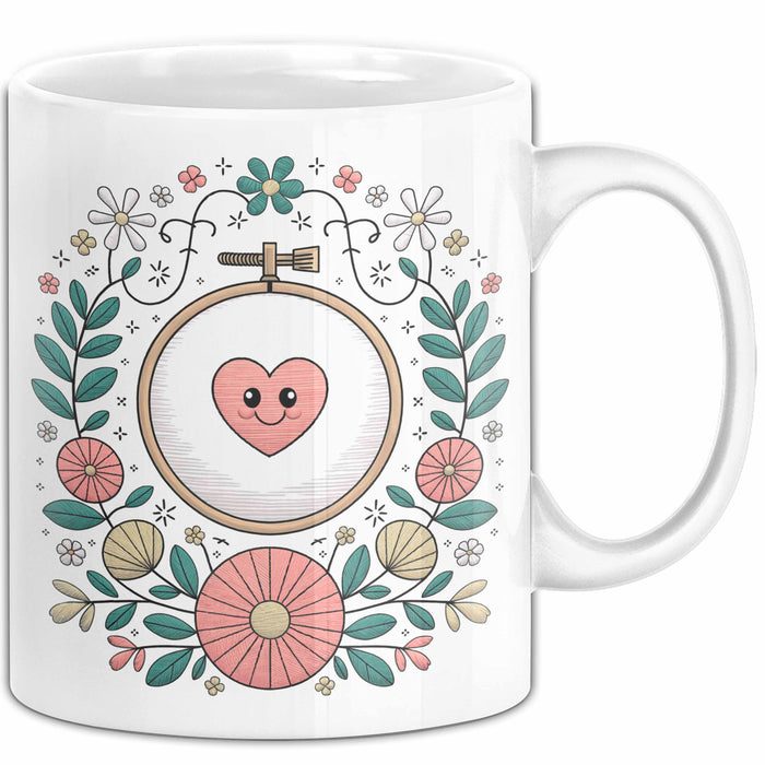 Stickerei Liebhaber Tasse Geschenk Lustige Geschenkidee Spruch Für Stich Künstler Weiß Trendation