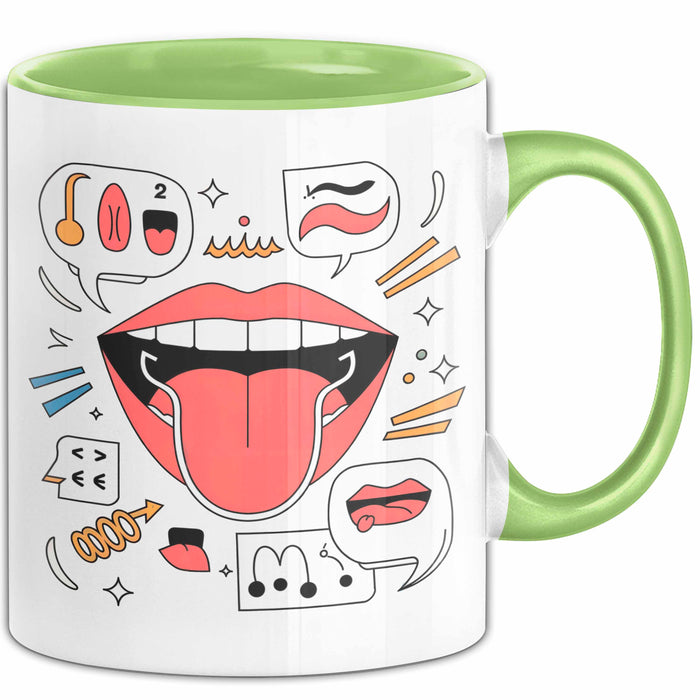 Akzent Coach Tasse Geschenk Lustige Geschenkidee Spruch Für Sprach Trainer Grün Trendation