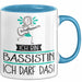 Geschenk für Bassistin Tasse Lustige Geschenkidee Geburtstag Ich Bin Bassistin Ich Darf Das Blau Trendation