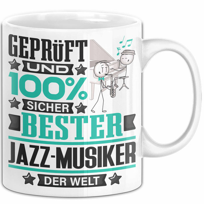 Jazz-Musiker Geschenk Lustiger Spruch für Jazz-Musiker Geschenkidee Bester Jazz-Musiker Der Welt Weiß Trendation
