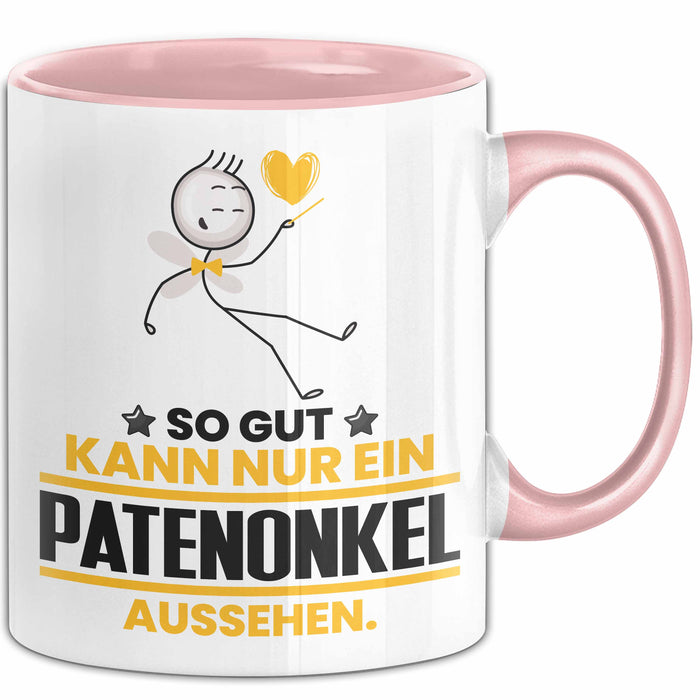 Patenonkel Geschenk Tasse So Gut Kann Nur Ein Patenonkel Aussehen Geschenkidee Kaffee-Becher Rosa Trendation