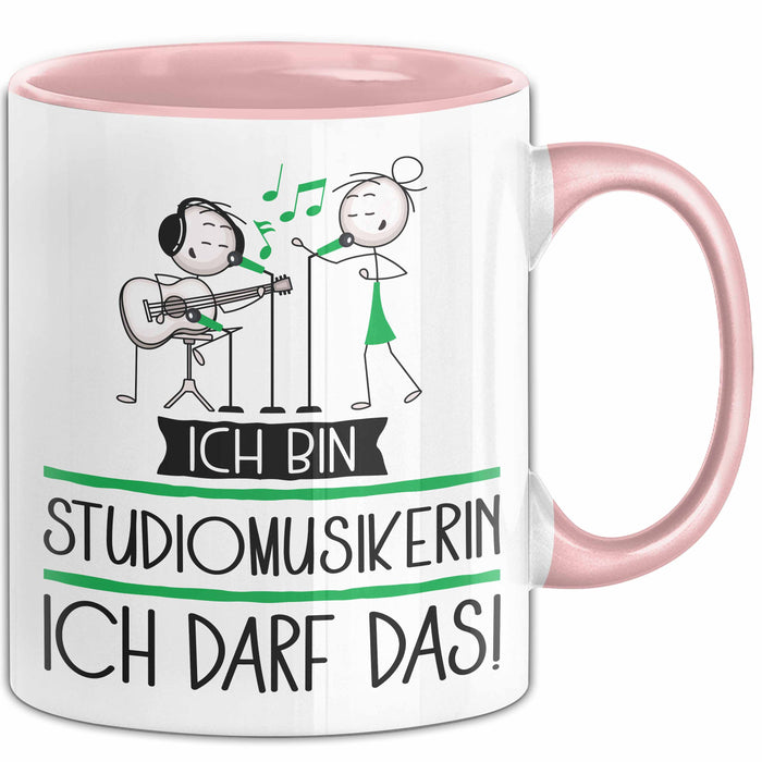 Geschenk für Studiomusikerin Tasse Lustige Geschenkidee Geburtstag Ich Bin Studiomusikerin Ich Darf Das Rosa Trendation